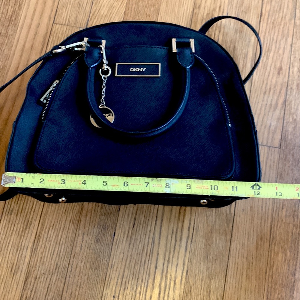 DKNY Saffiano Leather Top Zip Round Satchel - Picture 10 of 11